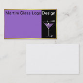 バーテンダービジネスカードマルティニのロゴ 名刺 (正面/裏面)