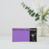 バーテンダービジネスカードマルティニのロゴ 名刺 (スタンド正面)