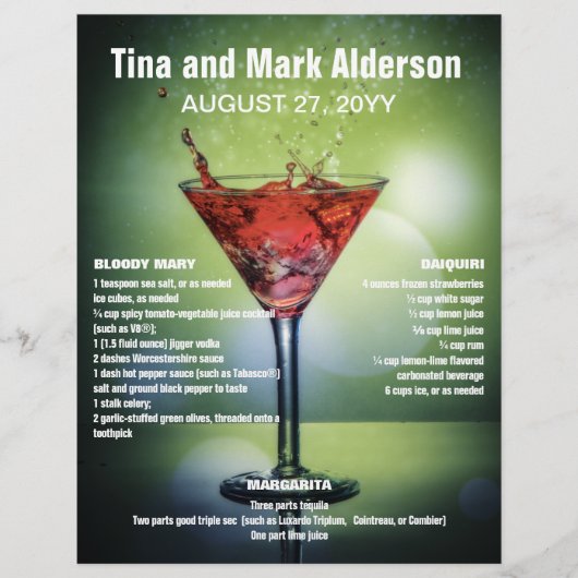 バーテンダーホスティングのプロモーションシート チラシ (正面)