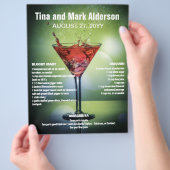 バーテンダーホスティングのプロモーションシート チラシ (手)