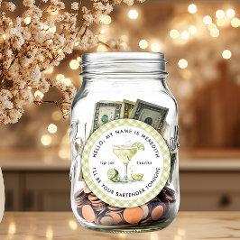 バーテンダーマルガリタカクテルチップジャー ラウンドシール