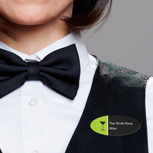 バーテンダーモダンカクテルガラスデザイン 名札