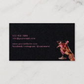 バーテンダーモダンカクテルバークラブイベント 名刺 (裏面)