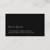 バーテンダーモダンバラ金ゴールドワインソムリエ 名刺 (裏面)