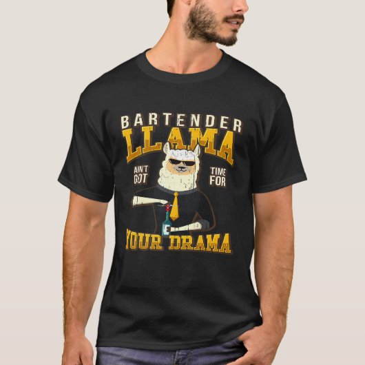 バーテンダーラマ恋人おもしろい諺バーテンディング Tシャツ (正面)