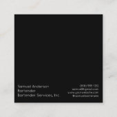 バーテンダー名刺 スクエア名刺 (裏面)