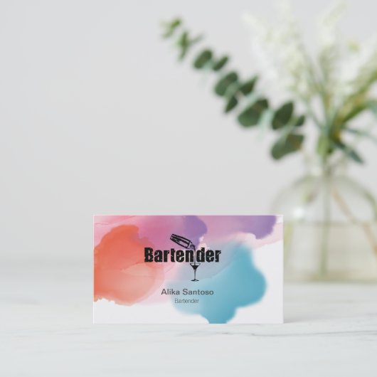 バーテンダー名刺 名刺 (スタンド正面)