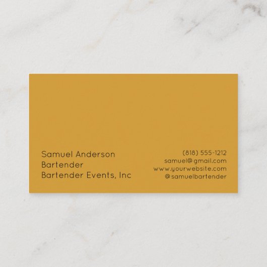 バーテンダー名刺 名刺 (裏面)