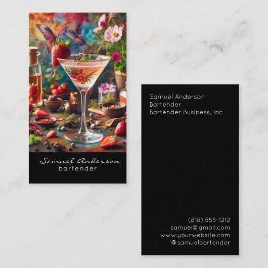 バーテンダー名刺 名刺 (正面/裏面)