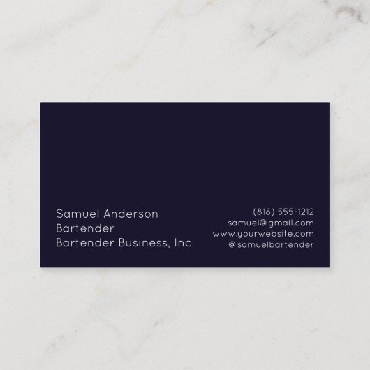 バーテンダー名刺 名刺 (裏面)