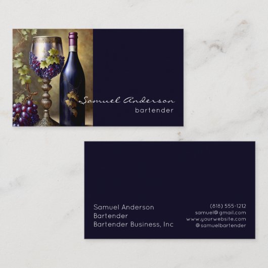 バーテンダー名刺 名刺 (正面/裏面)