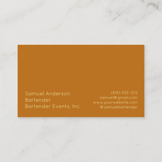 バーテンダー名刺 名刺 (裏面)