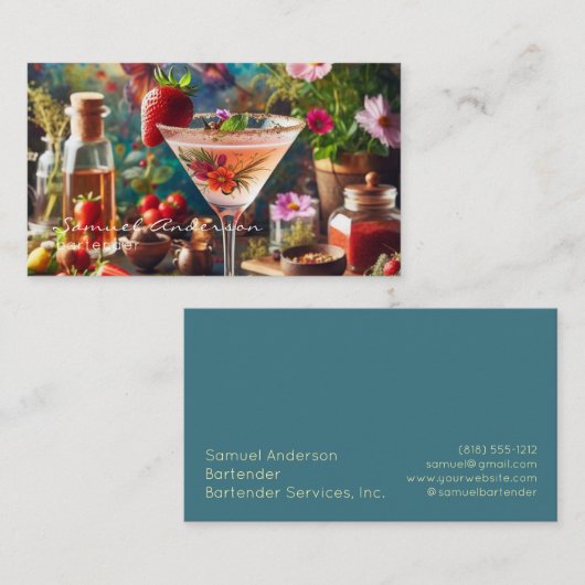 バーテンダー名刺 名刺 (正面/裏面)