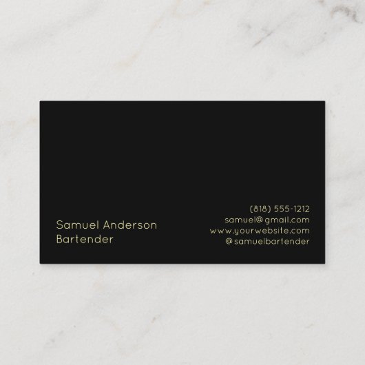 バーテンダー名刺 名刺 (裏面)