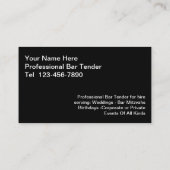 バーテンダー名刺 名刺 (裏面)