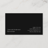 バーテンダー名刺 名刺 (裏面)