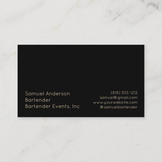 バーテンダー名刺 名刺 (裏面)