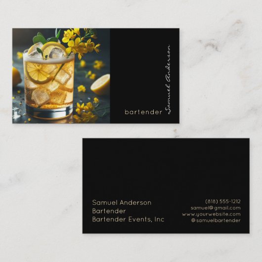 バーテンダー名刺 名刺 (正面/裏面)