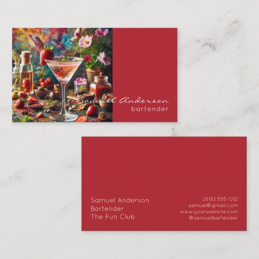 バーテンダー名刺 名刺 (正面/裏面)