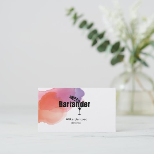 バーテンダー名刺 名刺 (スタンド正面)