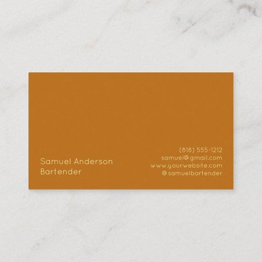 バーテンダー名刺 名刺 (裏面)