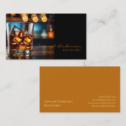 バーテンダー名刺 名刺 (正面/裏面)