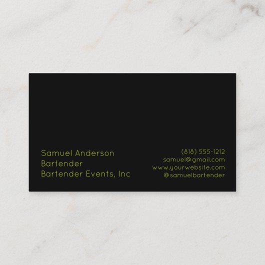 バーテンダー名刺 名刺 (裏面)