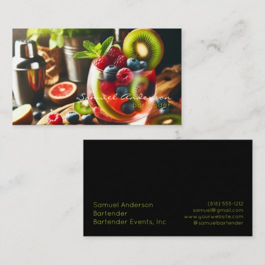 バーテンダー名刺 名刺 (正面/裏面)