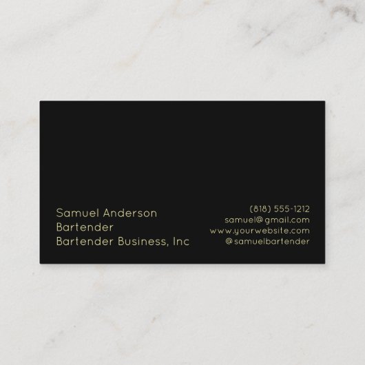 バーテンダー名刺 名刺 (裏面)
