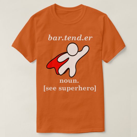 バーテンダー名詞, 「スーパーヒーロー」 Tシャツ (デザイン正面)