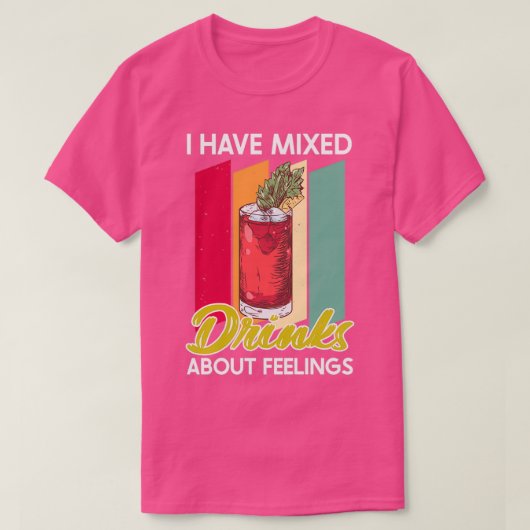 バーテンダー引用文混合ドリンク感覚バーマン Tシャツ (デザイン正面)