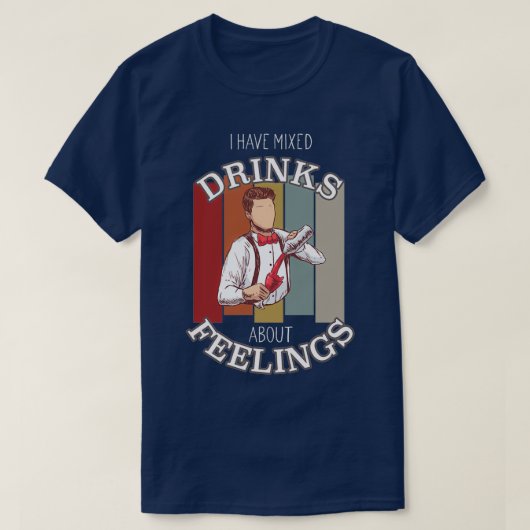 バーテンダー引用文混合ドリンク感覚バーマン Tシャツ (デザイン正面)