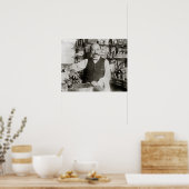 バーテンダー注ぎ飲み物, 1910.ヴィンテージ写真 ポスター (キッチン)