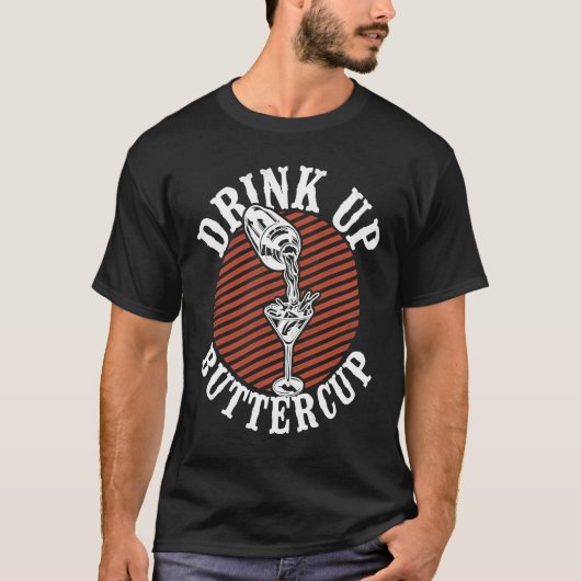 バーテンダー混合学者バターカップを飲む Tシャツ (正面)