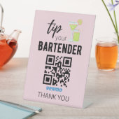 バーテンダー用Venmo QRコード署名 台座サイン (インサイチュ)