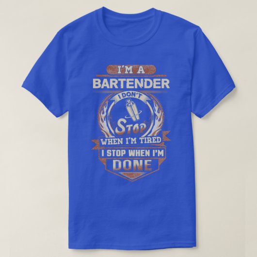 バーテンダー誇りを持ったシャツ Tシャツ (デザイン正面)