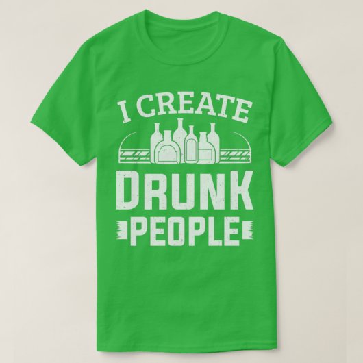 バーテンダー飲バーマンのバーテンダーを作る Tシャツ (デザイン正面)