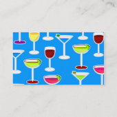 バーテンダー/アルコール飲料テーマ-青 名刺 (裏面)