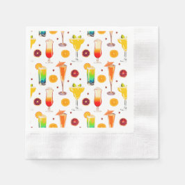 バーテンダー アルコール カクテル カラフル パーティー 縁ありカクテルナプキン