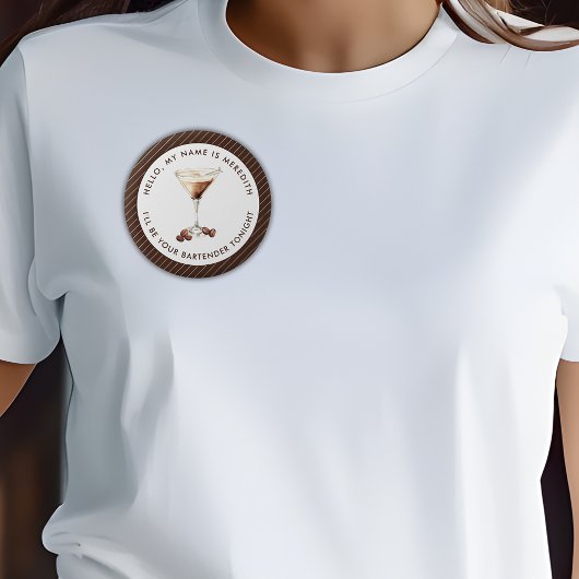 バーテンダー エスプレッソ マーティーニ カクテル イベント 缶バッジ