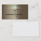 バーテンダー·カクテル·ロゴ·テンプレート·マルティーニ 名刺 (正面/裏面)