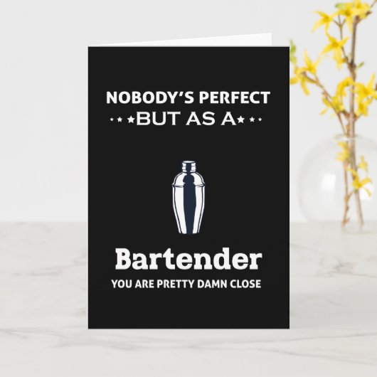 バーテンダー カード (黄色い花)