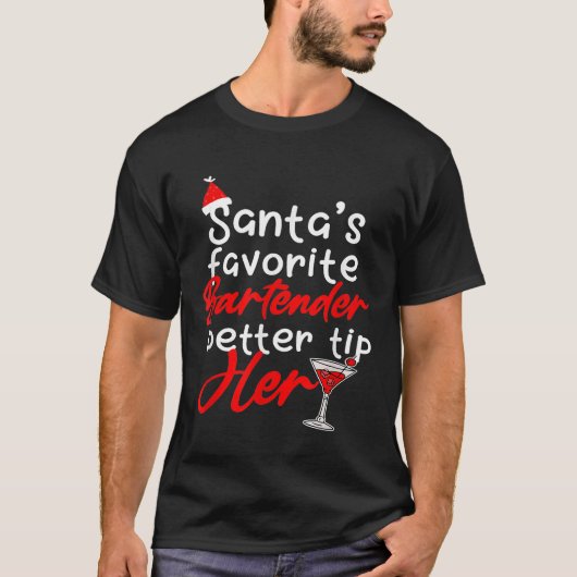 バーテンダー・クリスマス Tシャツ (正面)