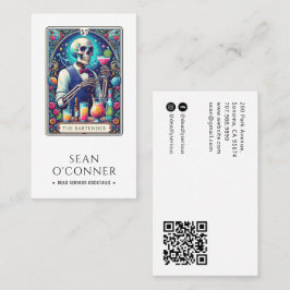 バーテンダー タロット スケルトン QR 名刺