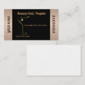 バーテンダー・マティーニ・カクテル・ロゴ 名刺 (正面/裏面)