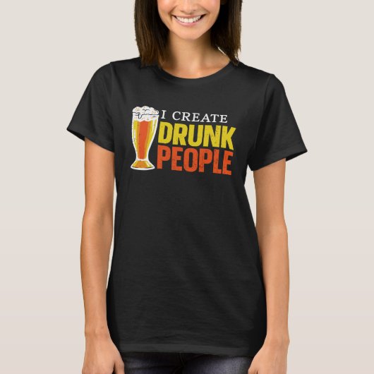 バーテンダー ミクソロジスト 酔っ払い製造機 Tシャツ (正面)