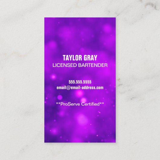 バーテンダー 名刺 (裏面)