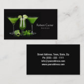 バーテンダー/菜食主義/健康な生命/未加工食糧カード 名刺 (正面/裏面)