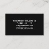 バーテンダー/菜食主義/健康な生命/未加工食糧カード 名刺 (裏面)