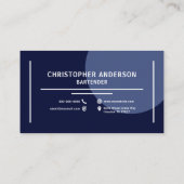 バーテンダー – 青 名刺 (裏面)